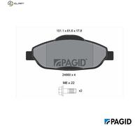 PAGID T1766N Brake pad set