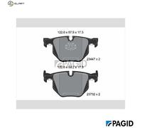 BRAKE PAD SET DISC BRAKE T1771N FOR BMW X5/F15/F85/E70 X6/F16/F86/E71/E72 2.0L