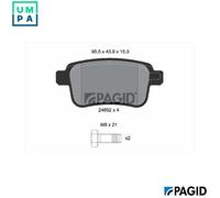 BRAKE PAD SET DISC BRAKE T1774N FOR RENAULT KANGOO/Express/GRAND/II/BE/BOP 1.5L
