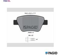 PAGID T1782N Brake pad set