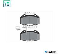 BRAKE PAD SET DISC BRAKE T1786N FOR ALFA ROMEO ABARTH 940A2/199A8/955A8.000 1.4L