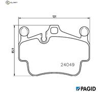 PAGID T1799N Brake pad set
