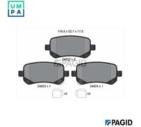 PAGID T1816N Brake pad set