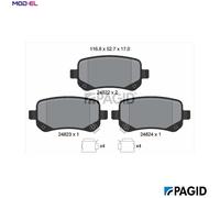 PAGID T1816N Brake pad set