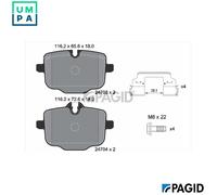 PAGID T1819N Brake pad set