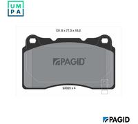 PAGID T1830N Brake pad set