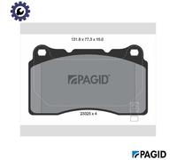 PAGID T1830N Brake pad set