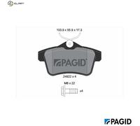 PAGID T1844N Brake pad set