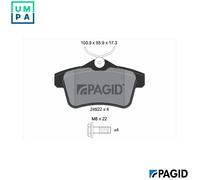 PAGID T1844N Brake pad set