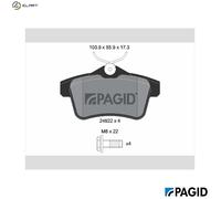 PAGID T1844N Brake pad set