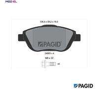 BRAKE PAD SET DISC BRAKE T1846N FOR PEUGEOT 2008/II/Van 208 JEEP CITROËN