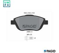 BRAKE PAD SET DISC BRAKE T1846N FOR PEUGEOT 2008/II/Van 208 JEEP CITROËN