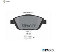 BRAKE PAD SET DISC BRAKE T1846N FOR PEUGEOT 2008/II/Van 208 JEEP CITROËN