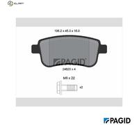 Pagid Disc Brake Pad Set T1850N for Renault Clio V / Scenic III / Van / Grand ZOE 1.0L