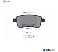 BRAKE PAD SET DISC BRAKE T1850N FOR RENAULT CLIO/V SCÉNIC/III/VAN/GRAND ZOE 1.0L