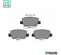 PAGID T1865N Brake pad set