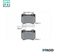 PAGID T1866N Brake pad set
