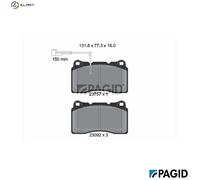 BRAKE PAD SET DISC BRAKE T1883N FOR ALFA ROMEO LANCIA MASERATI 937A7.000 1.9L