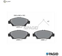 BRAKE PAD SET DISC BRAKE T1922N FOR HONDA CR-Z JAZZ/V/IV/III INSIGHTLDA3 1.3L