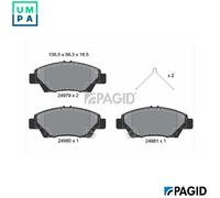 PAGID T1922N Brake pad set
