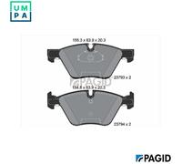 BRAKE PAD SET DISC BRAKE T1926N FOR BMW 5/E60/E61 X1/E84 N43B20A N46B20BC 2.0L