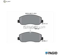 BRAKE PAD SET DISC BRAKE T1969N FOR RENAULT MASTER/III/Platform/Chassis/Van 2.3L