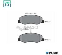 BRAKE PAD SET DISC BRAKE T1971N FOR RENAULT MASTER/III/Platform/Chassis/Van 2.3L