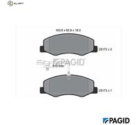 BRAKE PAD SET DISC BRAKE T1971N FOR RENAULT MASTER/III/Platform/Chassis/Van 2.3L