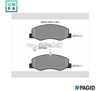 BRAKE PAD SET DISC BRAKE T1971N FOR RENAULT MASTER/III/Platform/Chassis/Van 2.3L