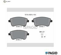 PAGID T1973N Brake pad set