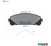 BRAKE PAD SET DISC BRAKE T1997N FOR LEXUS TOYOTA bZ4X HIGHLANDER/KLUGER RAV/IV