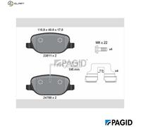 BRAKE PAD SET DISC BRAKE T2014N FOR ALFA ROMEO GIULIETTA/Hatchback/Van 2.0L 4cyl