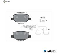 BRAKE PAD SET DISC BRAKE T2014N FOR ALFA ROMEO GIULIETTA/Hatchback/Van 2.0L 4cyl