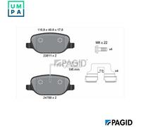BRAKE PAD SET DISC BRAKE T2014N FOR ALFA ROMEO GIULIETTA/Hatchback/Van 2.0L 4cyl