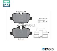 BRAKE PAD SET DISC BRAKE T2027N FOR MINI N47 C20 A 2.0L N47C16A N16B16A 1.6L
