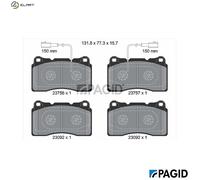 BRAKE PAD SET DISC BRAKE T2038N FOR ALFA ROMEO GIULIETTA/Hatchback/Van 2.0L 4cyl