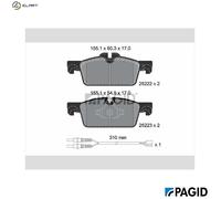 Pagid Brake Pad Set T2041N for Peugeot 508/SW 1.6L/2.0L