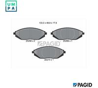 PAGID T2051N Brake pad set