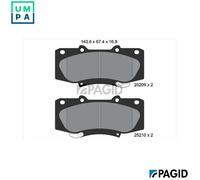 BRAKE PAD SET DISC BRAKE T2059N FOR TOYOTA HILUX/VII/Pickup 1KD-FTV 3.0L 4cyl