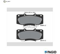 BRAKE PAD SET DISC BRAKE T2059N FOR TOYOTA HILUX/VII/Pickup 1KD-FTV 3.0L 4cyl