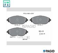 BRAKE PAD SET DISC BRAKE T2074N FOR SKODA VW CC/B7/PASSAT/B6 GOLF/VII SHARAN