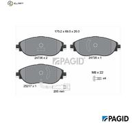 BRAKE PAD SET DISC BRAKE T2074N FOR SKODA VW CC/B7/PASSAT/B6 GOLF/VII SHARAN