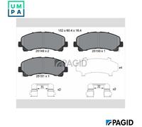 BRAKE PAD SET DISC BRAKE T2086N FOR ISUZU D-MAX/III/Platform/Chassis 2.5L 4cyl
