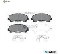 BRAKE PAD SET DISC BRAKE T2086N FOR ISUZU D-MAX/III/Platform/Chassis 2.5L 4cyl