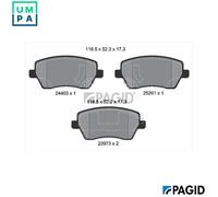 PAGID T2087N Brake pad set