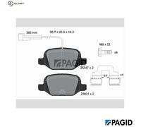 PAGID T2108N Brake pad set