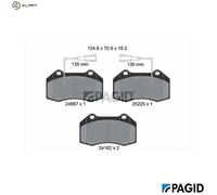 BRAKE PAD SET DISC BRAKE T2111N FOR ALFA ROMEO ABARTH 500/595C/695C 500C 1.4L