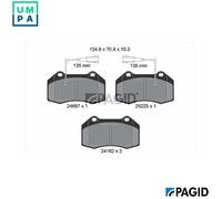 BRAKE PAD SET DISC BRAKE T2111N FOR ALFA ROMEO ABARTH 500/595C/695C 500C 1.4L