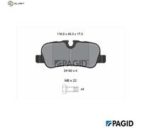 PAGID T2125N Brake pad set
