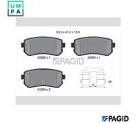PAGID T2138N Brake pad set